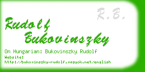 rudolf bukovinszky business card